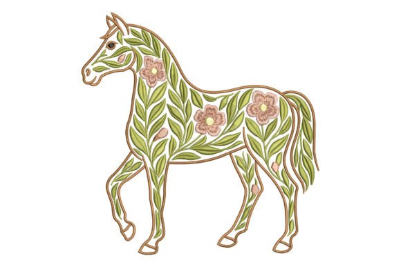 A Boutique Designer's Review of Floral Horse Outline with Flowers