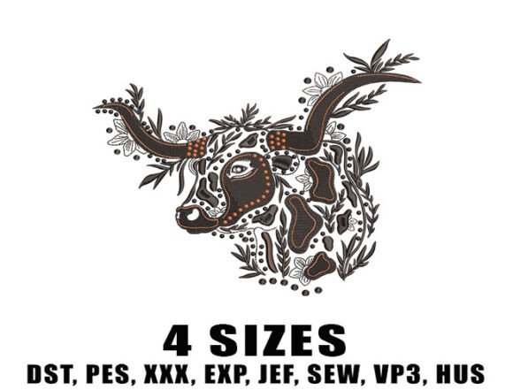 A Designer's Review of the Floral Highland Cow Embroidery Design