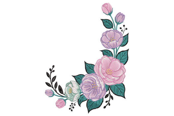 A Designer's Review: The Curved Floral Bouquet Embroidery Design