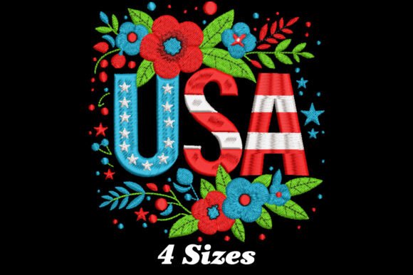 A Designer’s Review of the Floral USA 4th of July Embroidery Design