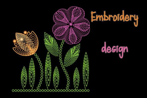 A Floral Embroidery Design for Your Product Collection
