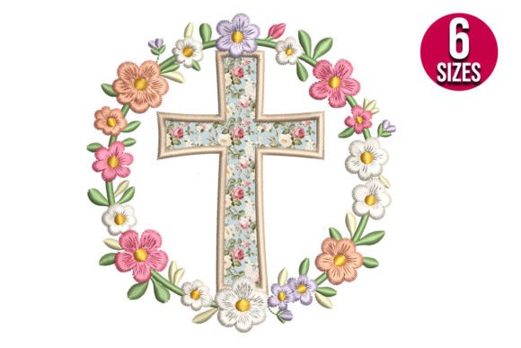 A Graceful Cross Applique for Seasonal Crafting