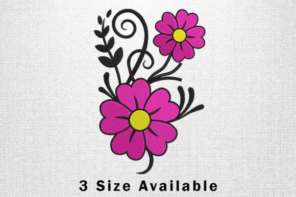 A Professional Look at the Pink Floral Branch Embroidery Design
