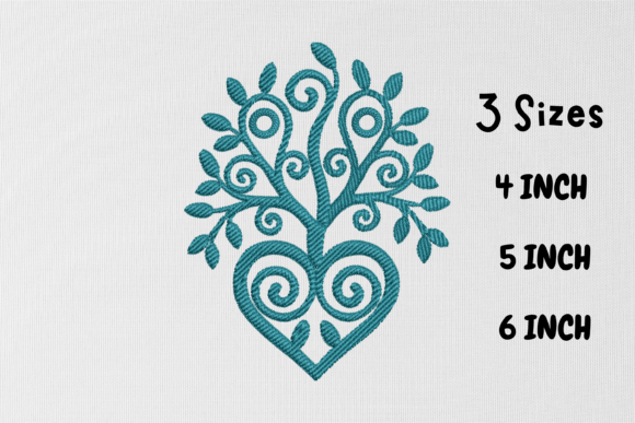 A Seller's Review of the Swirly Floral Love Heart Tree Embroidery Design