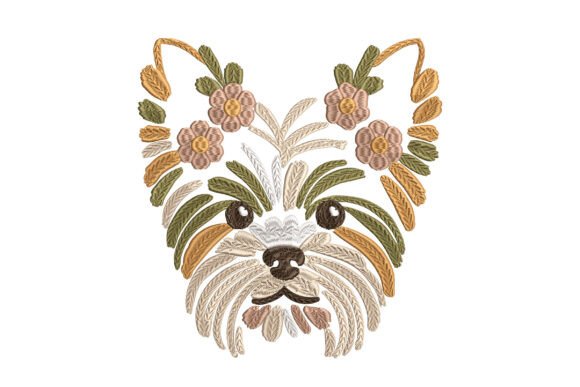 A Yorkie’s Charm Wrapped in Flowers: Practical Review of a Bold Embroidery Design