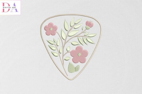 An Embroidery Designer's Review of the Elegant Floral Leaf Guitar Pick