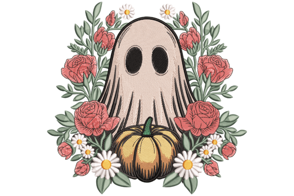 Floral Ghost with Pumpkin Embroidery Design Review