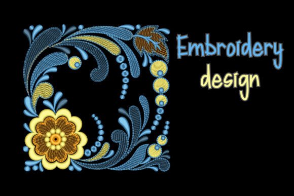 Folk Floral Border: A Versatile Embroidery Design for Holiday Projects