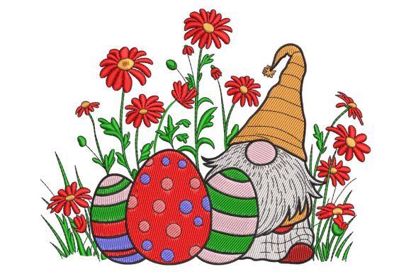 My Craft Fair Booth Review: The Easter Floral Gnome Embroidery Design