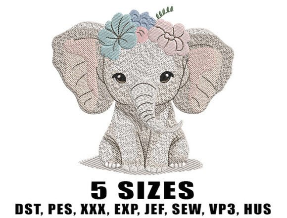 Reviewing the Baby Elephant Embroidery Design for Personalized Gift Products