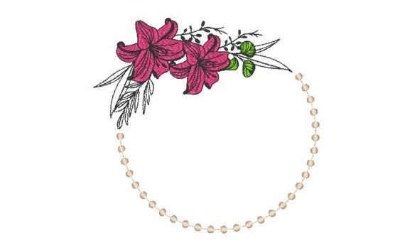 The Charm & Craft of the Pink Floral Wreath Embroidery Design